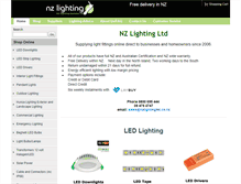 Tablet Screenshot of nzlightingltd.co.nz